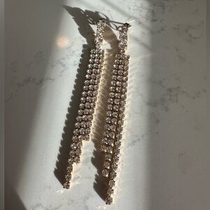 Ettika gold jeweled drop earrings